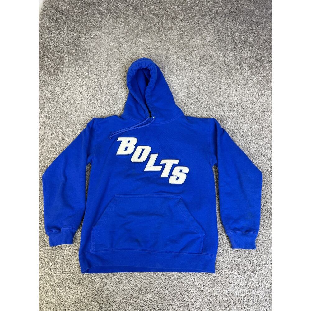 Tampa Bay Lightning Hoodie Mens S Blue BOLTS #24 Callahan Old Time Sports